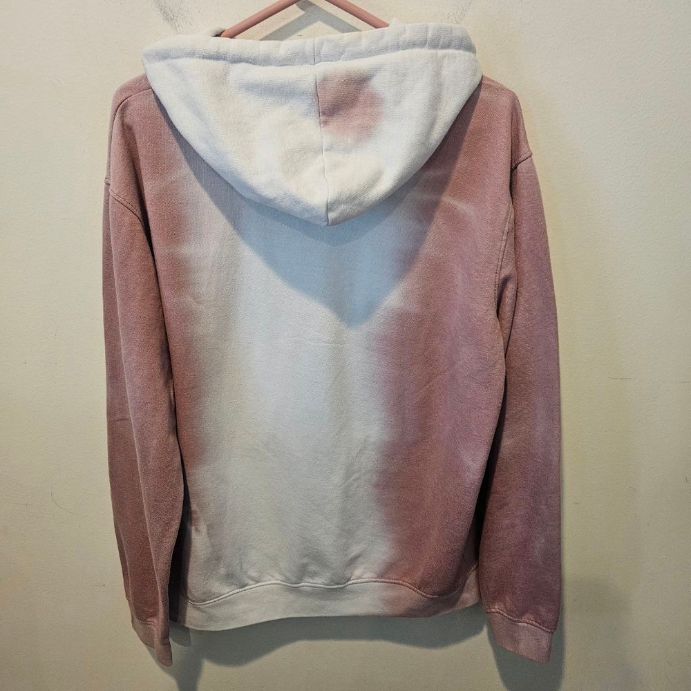 Women's PRETTYLITTLETHING Tie-Dye Hoodie Plus Size 16 Pink and White - Picture 6 of 10